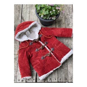 1970s Penny Lane Style Jacket Rust Corduroy Sherpa